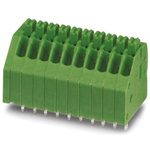 Phoenix Contact PTSA 0.5/10-2.5-F Series PCB Terminal Block, 10-Contact, 2.5mm Pitch, Through Hole Mount, 1-Row, Spring