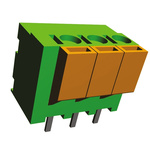 TE Connectivity Buchanan Series PCB Terminal Block, 3-Contact, 5.08mm Pitch, Panel Mount, Solder Termination