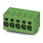 Phoenix Contact SPT 5/10-H-7.5-ZB Series PCB Terminal Block, 10-Contact, 7.5mm Pitch, Through Hole Mount, Spring Cage