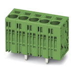 Phoenix Contact SPT 5/10-V-7.5-ZB Series PCB Terminal Block, 10-Contact, 7.5mm Pitch, Through Hole Mount, Spring Cage