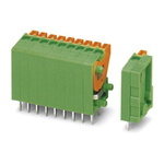 Phoenix Contact FFKDSA1/V-2.54-32 Series PCB Terminal Block, 32-Contact, 2.54mm Pitch, Through Hole Mount, Spring Cage
