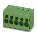 Phoenix Contact SPT 16/ 4-H-10.0-ZB Series PCB Terminal Block, 4-Contact, 10mm Pitch, Through Hole Mount, Spring Cage