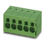 Phoenix Contact SPT 16/ 3-H-10.0-ZB Series PCB Terminal Block, 3-Contact, 10mm Pitch, Through Hole Mount, Spring Cage
