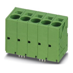 Phoenix Contact SPT 16/ 3-V-10.0-ZB Series PCB Terminal Block, 3-Contact, 10mm Pitch, Through Hole Mount, Spring Cage