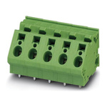 Phoenix Contact ZFKDSA 4-10- 4 Series PCB Terminal Block, 4-Contact, 10mm Pitch, Through Hole Mount, Spring Cage