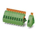 Phoenix Contact ZFKDSA 1-W-3.81-10 Series PCB Terminal Block, 10-Contact, 3.81mm Pitch, Through Hole Mount, Spring Cage