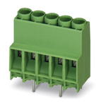 Phoenix Contact MKDS 5N HV/ 9-ZB-6.35 Series PCB Terminal Block, 9-Contact, 6.35mm Pitch, Through Hole Mount, Screw