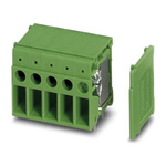 Phoenix Contact FRONT 4-H-6.35-3 Series PCB Terminal Block, 3-Contact, 6.35mm Pitch, Through Hole Mount, Screw