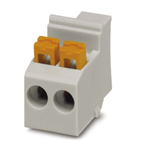 Phoenix Contact FKDSO 2.5/ 2-L KMGY Series PCB Terminal Block, 2-Contact, 5mm Pitch, Through Hole Mount, Spring Cage