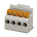 Phoenix Contact FKDSO 2.5/ 4-L KMGY Series PCB Terminal Block, 4-Contact, 5mm Pitch, Through Hole Mount, Spring Cage