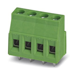 Phoenix Contact FRONT 2.5-H/SA 5/ 3 Series PCB Terminal Block, 3-Contact, 5mm Pitch, Through Hole Mount, Screw