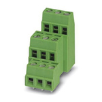 Phoenix Contact GSMKDSP 1.5/ 2-7.62 Series PCB Terminal Block, 2-Contact, 7.62mm Pitch, Through Hole Mount, Screw