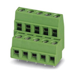 Phoenix Contact FRONT 2.5-V/SA 5/ 9 Series PCB Terminal Block, 9-Contact, 5mm Pitch, Through Hole Mount, Screw