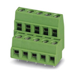 Phoenix Contact MK3DS 1/ 7-3.81 Series PCB Terminal Block, 7-Contact, 3.81mm Pitch, Through Hole Mount, Screw