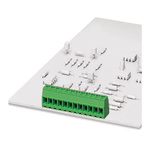 Phoenix Contact FRONT 2.5-V/SA10/ 9 Series PCB Terminal Block, 9-Contact, 5mm Pitch, Through Hole Mount, Screw
