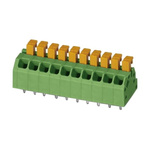 Phoenix Contact SPTAF 1/10-3.5-LL Series PCB Terminal Block, 10-Contact, 3.5mm Pitch, Through Hole Mount, 2-Row