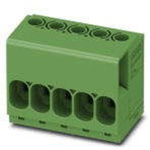 Phoenix Contact TDPT 4/ 5-SC-6.35-ZB Series PCB Terminal Block, 5-Contact, 6.35mm Pitch, Through Hole Mount, 1-Row,