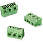 Wurth Elektronik 2429 Series PCB Terminal Block, 4-Contact, 7.5mm Pitch, PCB Mount, 1-Row, Solder Termination