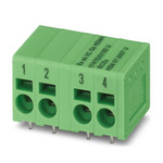 Phoenix Contact 5/ 4-H-EX PROFINET 1, SPT 2 Series PCB Terminal Block, 4-Contact, 5mm Pitch, PCB Mount, 1-Row, PCB