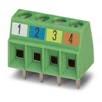 Phoenix Contact 5 PROFINET 2, MKDS 1/ 4-3 Series PCB Terminal Block, 4-Contact, 3.5mm Pitch, PCB Mount, 1-Row, PCB