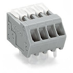 Wago 218 Series PCB Terminal Block, 20-Contact, 2.5mm Pitch, Through Hole Mount, 1-Row, Cage Clamp Termination