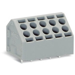 Wago 816 Series PCB Terminal Block, 12-Contact, 5mm Pitch, PCB Mount, 2-Row, Push-In Cage Clamp Termination