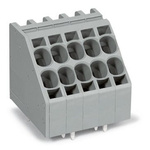 Wago 746 Series PCB Terminal Block, 5-Contact, 7.5mm Pitch, PCB Mount, 2-Row, Push-In Cage Clamp Termination