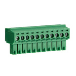 CAMDENBOSS CTBP Series PCB Terminal Block, 11-Contact, 3.5mm Pitch, PCB Mount, 1-Row, Screw Termination