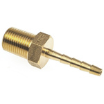Nito Straight Brass Hose Connector, 1/8 in R Male