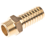 Nito Straight Brass Hose Connector, 1/2 in R Male
