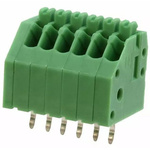 Phoenix Contact PTSA 0.5/ 6-2.5-F Series PCB Terminal Block, 2.5mm Pitch, Through Hole Mount, 1-Row, Solder Termination