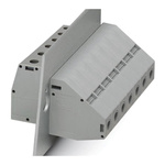 Phoenix Contact HDFKV 50 GNYE Series Feed Through Terminal Block, 2-Contact, 1-Row, Screw Termination