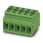 Phoenix Contact FRONT 2.5-V/SA10/10 Series PCB Terminal Block, 10-Contact, 5mm Pitch, Through Hole Mount, Screw