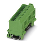 Phoenix Contact UWV 16-POT Series Feed Through Terminal Block, 2-Contact, 1-Row, Screw Termination