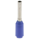 Weidmuller Insulated Crimp Bootlace Ferrule, 12mm Pin Length, 4.5mm Pin Diameter, 0.75mm² Wire Size, Blue