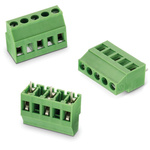 Wurth Elektronik 2446 Series PCB Terminal Block, 3-Contact, 10.16mm Pitch, PCB Mount, 1-Row, Solder Termination
