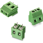 Wurth Elektronik 2544 Series PCB Terminal Block, 2-Contact, 7.62mm Pitch, Through Hole Mount, 1-Row, Solder Termination
