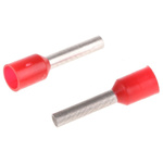 Schneider Electric, AZ5CE Insulated Crimp Bootlace Ferrule, 8.2mm Pin Length, 1.8mm Pin Diameter, 1mm² Wire Size, Red