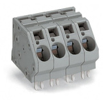 Wago 745 Series PCB Terminal Block, 4-Contact, 10mm Pitch, PCB Mount, 1-Row, Cage Clamp Termination