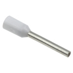 Weidmuller Insulated Crimp Bootlace Ferrule, 10mm Pin Length, 1mm Pin Diameter, 0.5mm² Wire Size, White