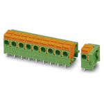 Phoenix Contact FFKDSA1/H1-5.08- 5 Series PCB Terminal Block, 5-Contact, 5.08mm Pitch, Through Hole Mount, Spring Cage