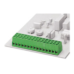 Phoenix Contact FRONT 2.5-H/SA10-10 Series PCB Terminal Block, 10-Contact, 5mm Pitch, Through Hole Mount, Screw