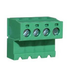 RS PRO 5.08mm Pitch 4 Way Right Angle Pluggable Terminal Block, Inverted Plug, Through Hole, Screw Termination