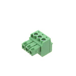 RS PRO 3.5mm Pitch 3 Way Pluggable Terminal Block, Plug, Free Hanging (In Line)