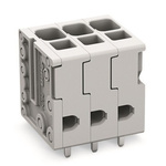 Wago PCB Terminal Block, 3-Contact, 5mm Pitch, Feed Through Mount, 1-Row