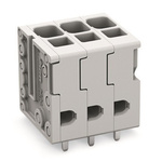 Wago PCB Terminal Block, 4-Contact, 5mm Pitch, Feed Through Mount, 1-Row