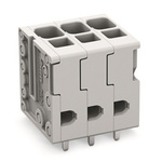 Wago PCB Terminal Block, 6-Contact, 5mm Pitch, Feed Through Mount, 1-Row