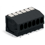 Wago 805 Series PCB Terminal Block, 2-Contact, 3.5mm Pitch, PCB Mount, 1-Row, Push-In Cage Clamp Termination