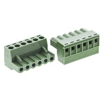 RS PRO 5.08mm Pitch 6 Way Pluggable Terminal Block, Plug, Cable Mount, Screw Termination