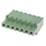 RS PRO 5.08mm Pitch 7 Way Pluggable Terminal Block, Plug, Cable Mount, Screw Termination